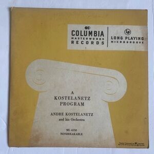 Andre Kostelanetz And His Orchestra A Kostelanetz Program Vintage Vinyl